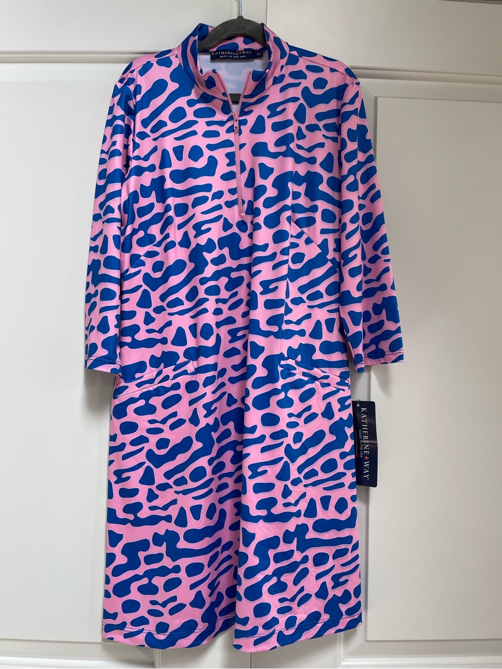 NWT Katherine Way Seaside Dress Cougar
Romp Pink Blue Tunic Golf Shift Size XS